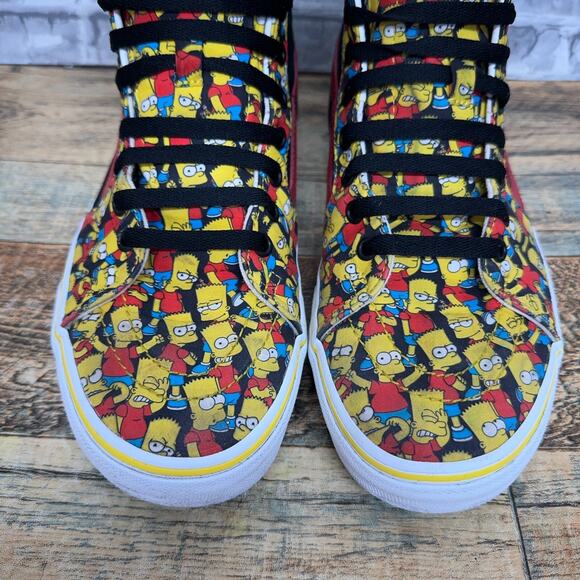 Vans Sk8 Hi The Simpsons Bart Black White Red Mens Size 9.5 Rare - Picture 5 of 12